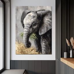 Gentle Giant Elephant Portrait - NicheCanvas