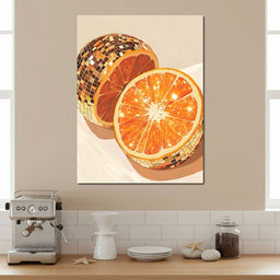 Sparkling Citrus Disco Slice - NicheCanvas