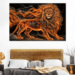 The Ember Mane Lion - TooplesArt - NicheCanvas