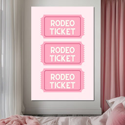 Pastel Rodeo Ticket Stack - NicheCanvas