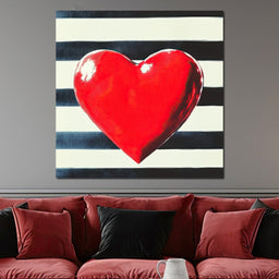 Heart Stripes - NicheCanvas