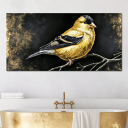 Gilded Feather Stillness - NicheCanvas
