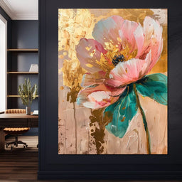 Modern Pink Flower - Wildrose Creations - NicheCanvas