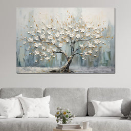 Petals of Alabaster Beauty - NicheCanvas