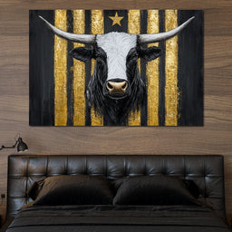 Majestic Golden Stripes Triumph - NicheCanvas