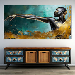Golden Essence of Movement - NicheCanvas