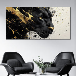 Golden Panther Radiance - NicheCanvas