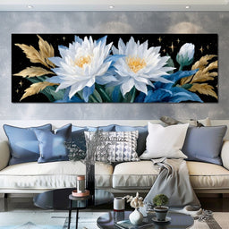 Celestial White Lotus Bloom - NicheCanvas
