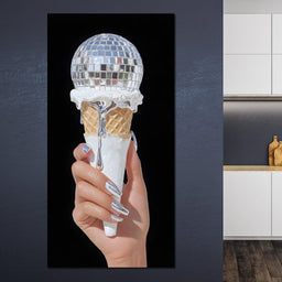 Disco Cone Silver Pop Delight - NicheCanvas