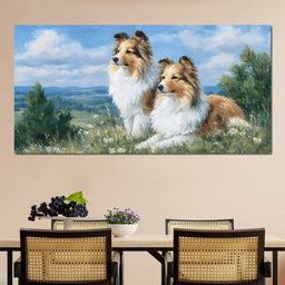 Pastoral Collie Companions - NicheCanvas