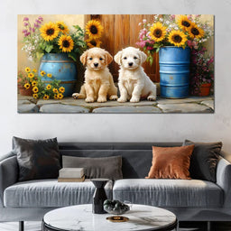 Sunflower Companionship Duo - NicheCanvas