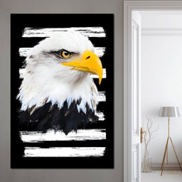 Regal Eagle Brushstroke Freedom - NicheCanvas