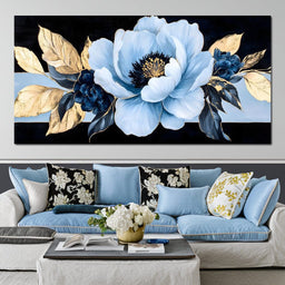 Golden Petals Frost Blossom - NicheCanvas