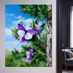 Butterfly Dance Among Blooms - NicheCanvas
