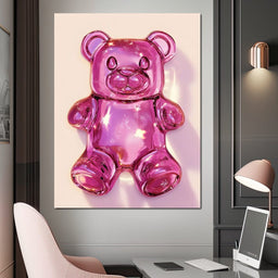 Pink Bear Gummy - NicheCanvas