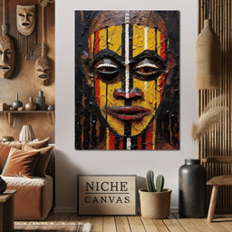 Tribal Mask 09 - Sakeem Gibbs - NicheCanvas