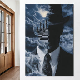 Surreal Chessboard Mind Horizon - NicheCanvas