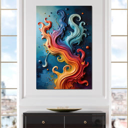 Flowing Rainbow Abstract - Cole Williams - NicheCanvas