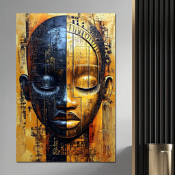 Golden Dreams Masked Essence - NicheCanvas