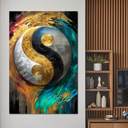 Cosmic Balance Golden Flux - NicheCanvas