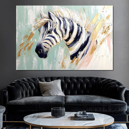 Zebra Brushstrokes - NicheCanvas