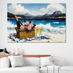Champagne Dream by the Sea - NicheCanvas