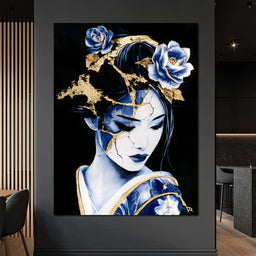 Golden Kintsugi Porcelain Spirit - NicheCanvas