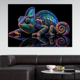 Chromatic Chameleon - TooplesArt - NicheCanvas