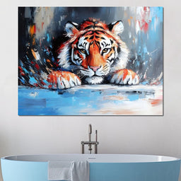 Majestic Tiger Brushstrokes - NicheCanvas