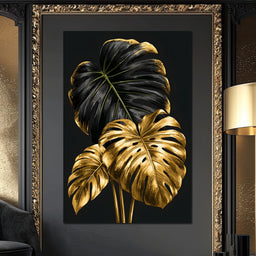 Gilded Foliage Dark Contrast - NicheCanvas