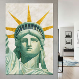 Liberty Crown Golden Rays - NicheCanvas
