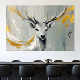 Golden Stag Elysian - NicheCanvas
