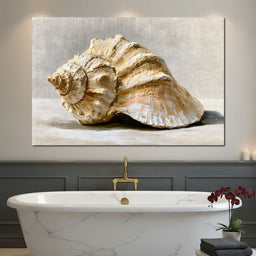 Tidal Rhythms of Coastal Shell - NicheCanvas
