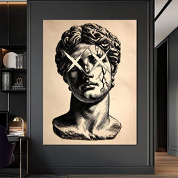 Broken Marble Idol X Eyes - NicheCanvas