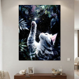 Starbound White Cat Dream - NicheCanvas