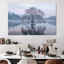 Willow of the Frosted Lake - TooplesArt - NicheCanvas