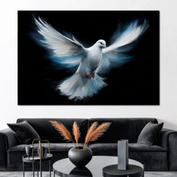 Ascending White Wing Motion - NicheCanvas