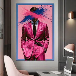 The Suit Disrupted by Vivid Collision - NicheCanvas