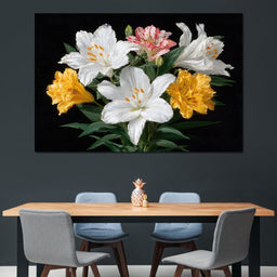 Midnight Lily Bouquet Bloom - NicheCanvas