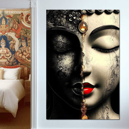 Duality of Tranquil Visages - NicheCanvas