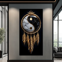 Golden Balance Dreamcatcher Marble - NicheCanvas