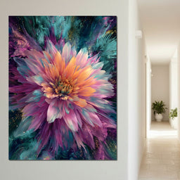 Galactic Petal Burst - NicheCanvas