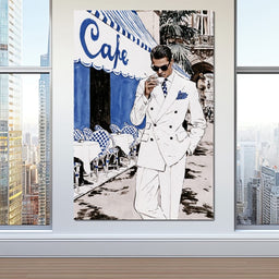 Espresso Break on the Boulevard - NicheCanvas