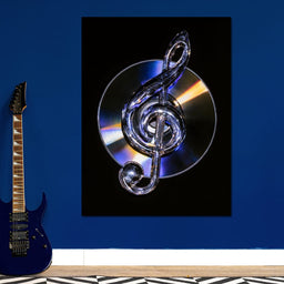 Chrome Rhythms On A Spinning Disc - NicheCanvas