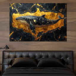 Majestic Ocean Gold Passage - NicheCanvas