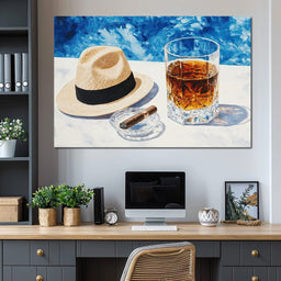 Cigar by the Pool - NicheCanvas