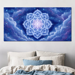 Celestial Lotus Nebula Dance - NicheCanvas