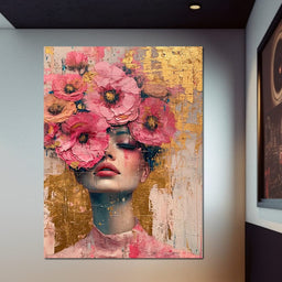 Bloomed Reverie in Gold - NicheCanvas