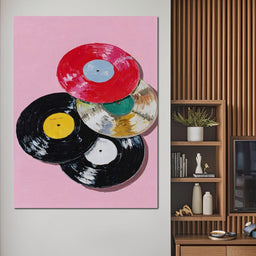 Retro Vinyl Record Pop Splash - NicheCanvas