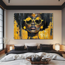 Golden Solitude Statement - Sakeem Gibbs - NicheCanvas